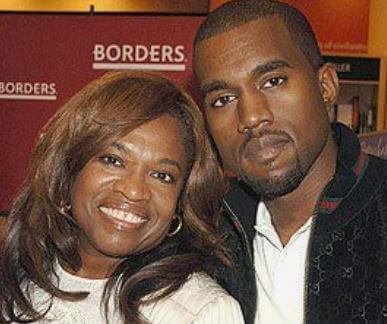 Donda West with her son Kanye West.